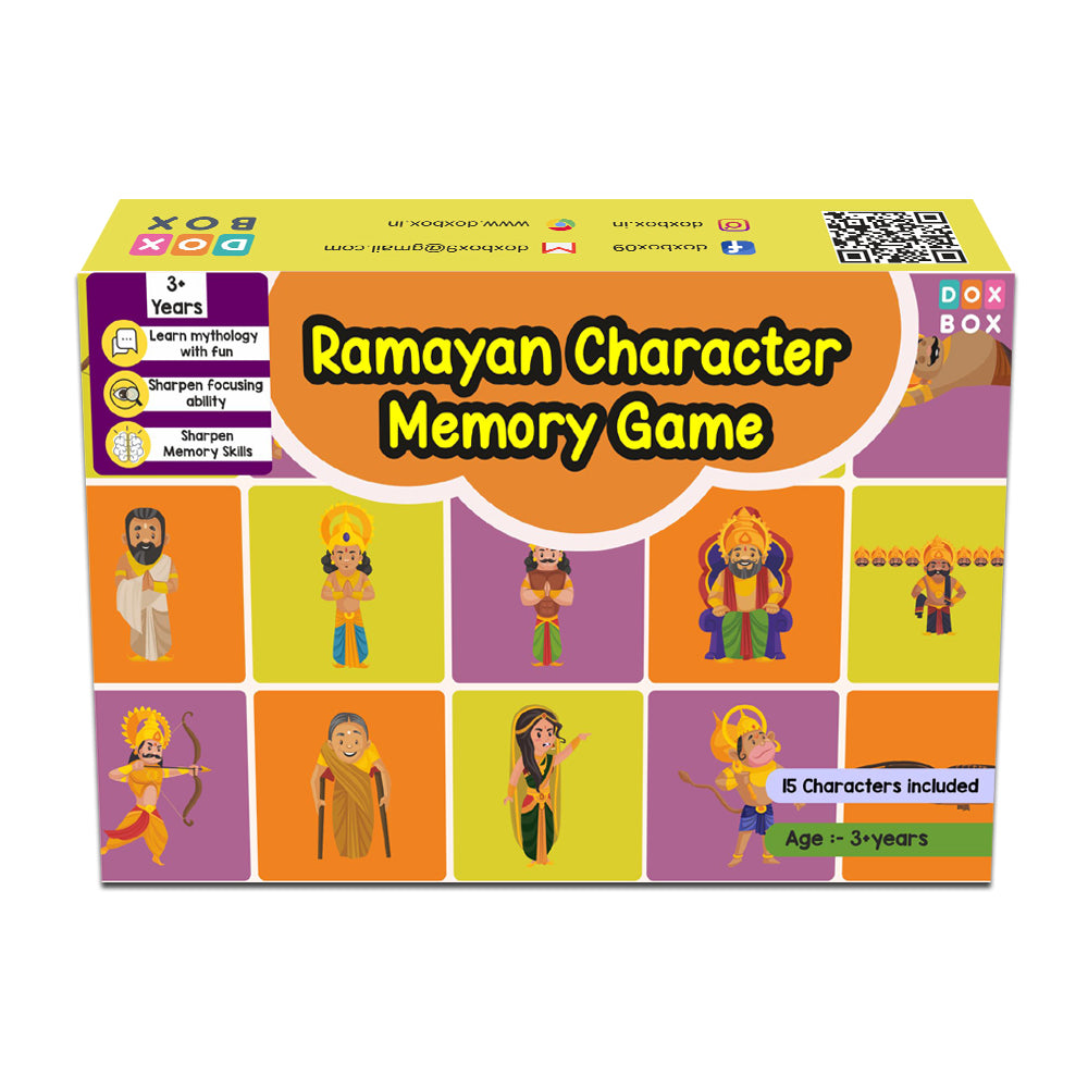 Ramayan Character Memory Card Game Flashcards -Pack of 30( Includes 15 Character) - PyaraBaby