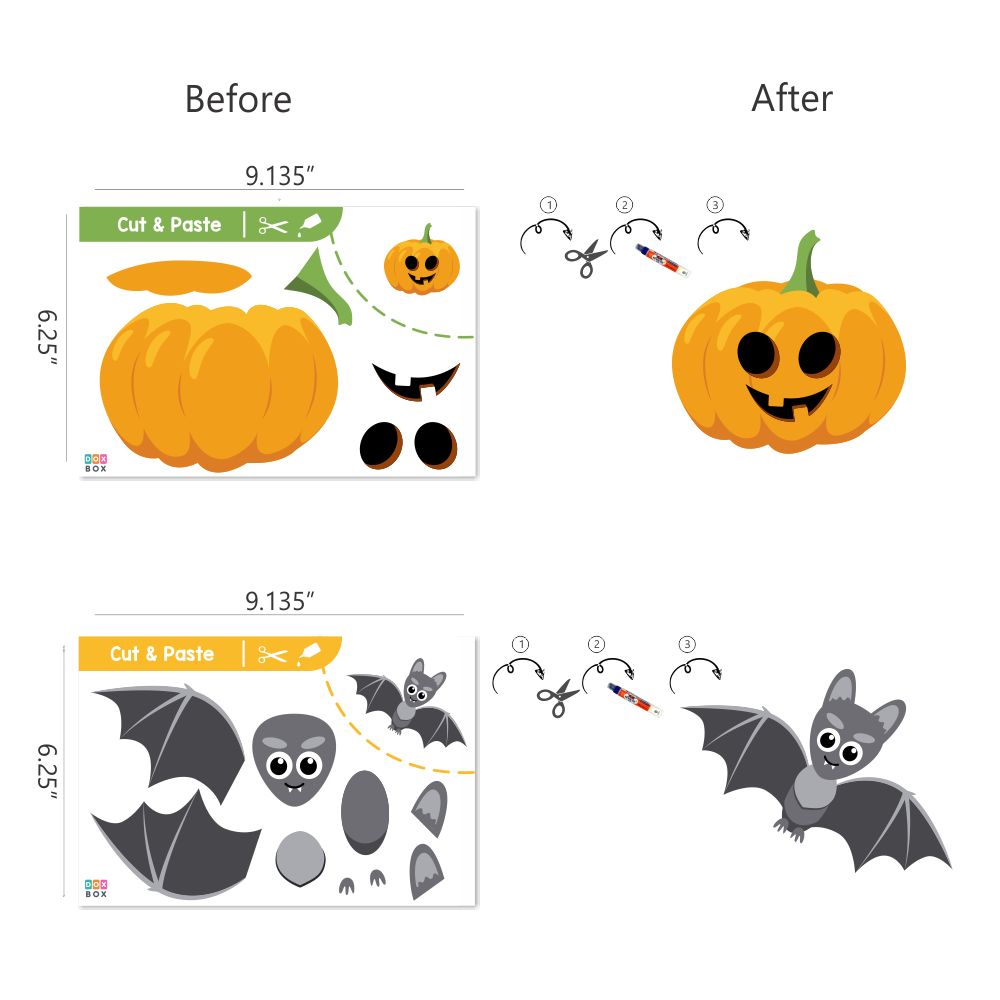 Cut & Glue Activity - Halloween - PyaraBaby