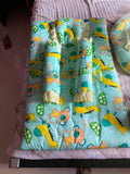 Bedding Set, Sleeping Bag, Mosquito Net Gadda, Combo Set of 3 - Monkey Print - PyaraBaby