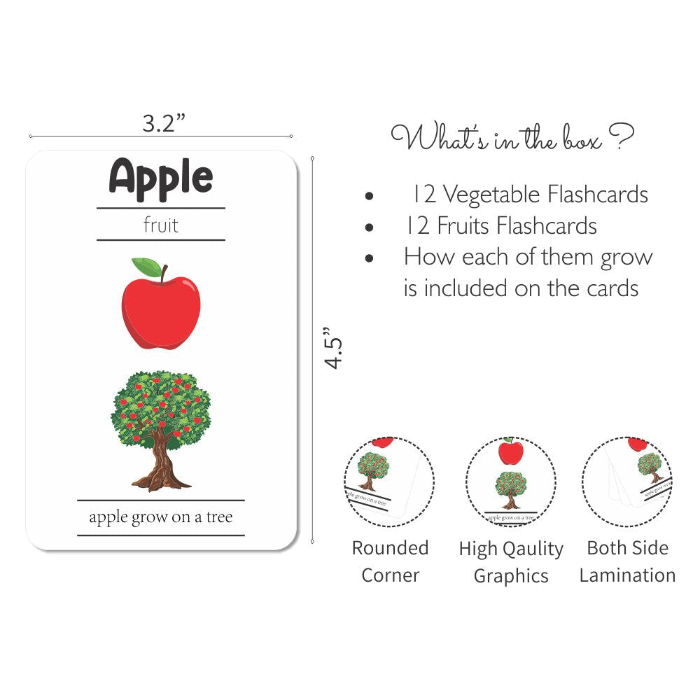 Fruits and Vegetables Flashcards - PyaraBaby