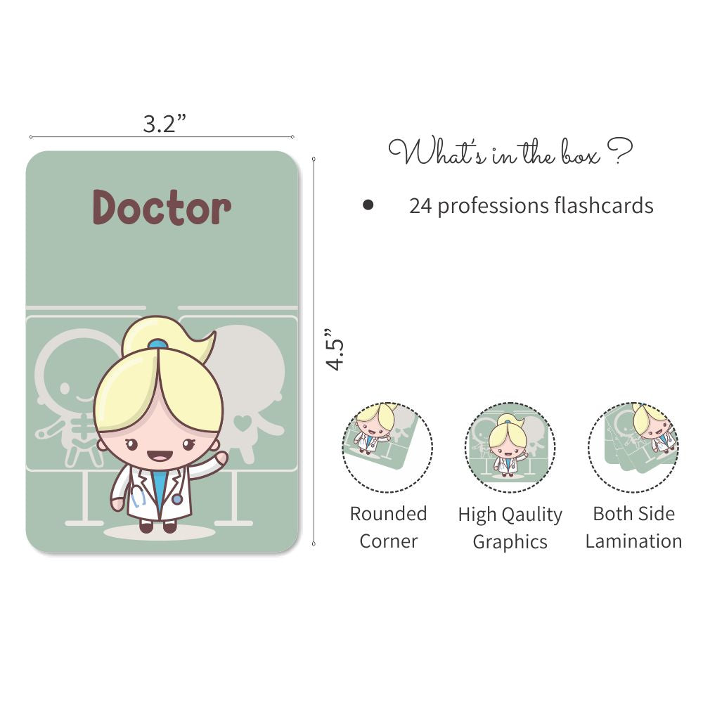 Profession Flashcards- Pack of 24 - PyaraBaby