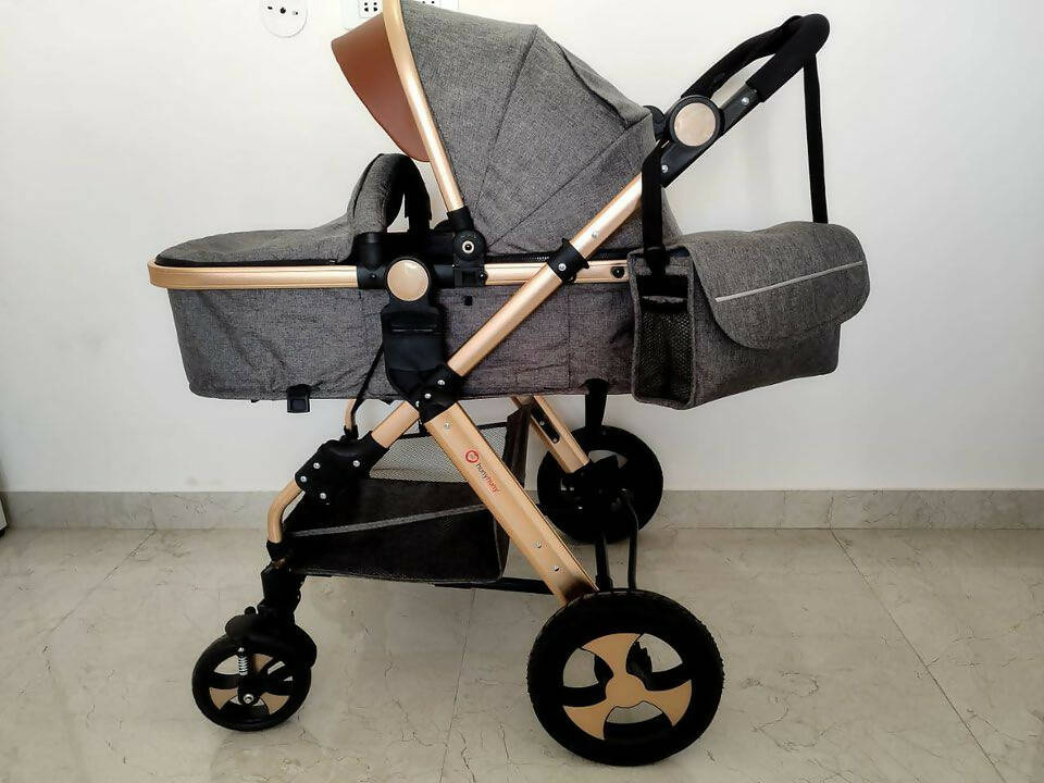 HUNY HUNY Model 3 In 1 Best Stroller Pram Grey Luxury