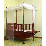 BABYHUG Windsor 2 in 1 Wooden Baby Cot With Cradle & Storage Space, Dimensions: 114.5×70.5×28 cm - PyaraBaby