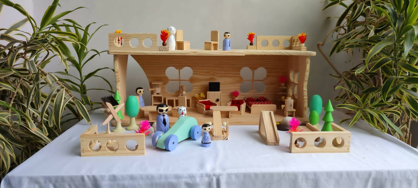 Wooden Doll House - PyaraBaby