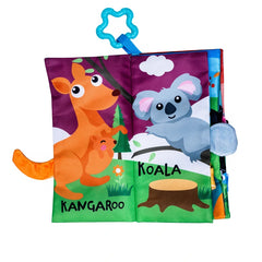 Basics Cloth Tail Book with Toys – Land Animals - PyaraBaby