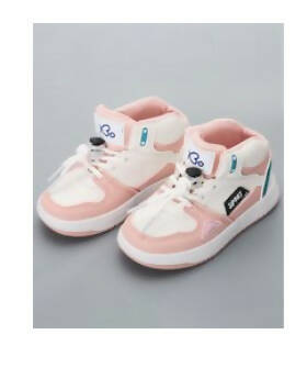 BABY OYE pink and white shoe - PyaraBaby