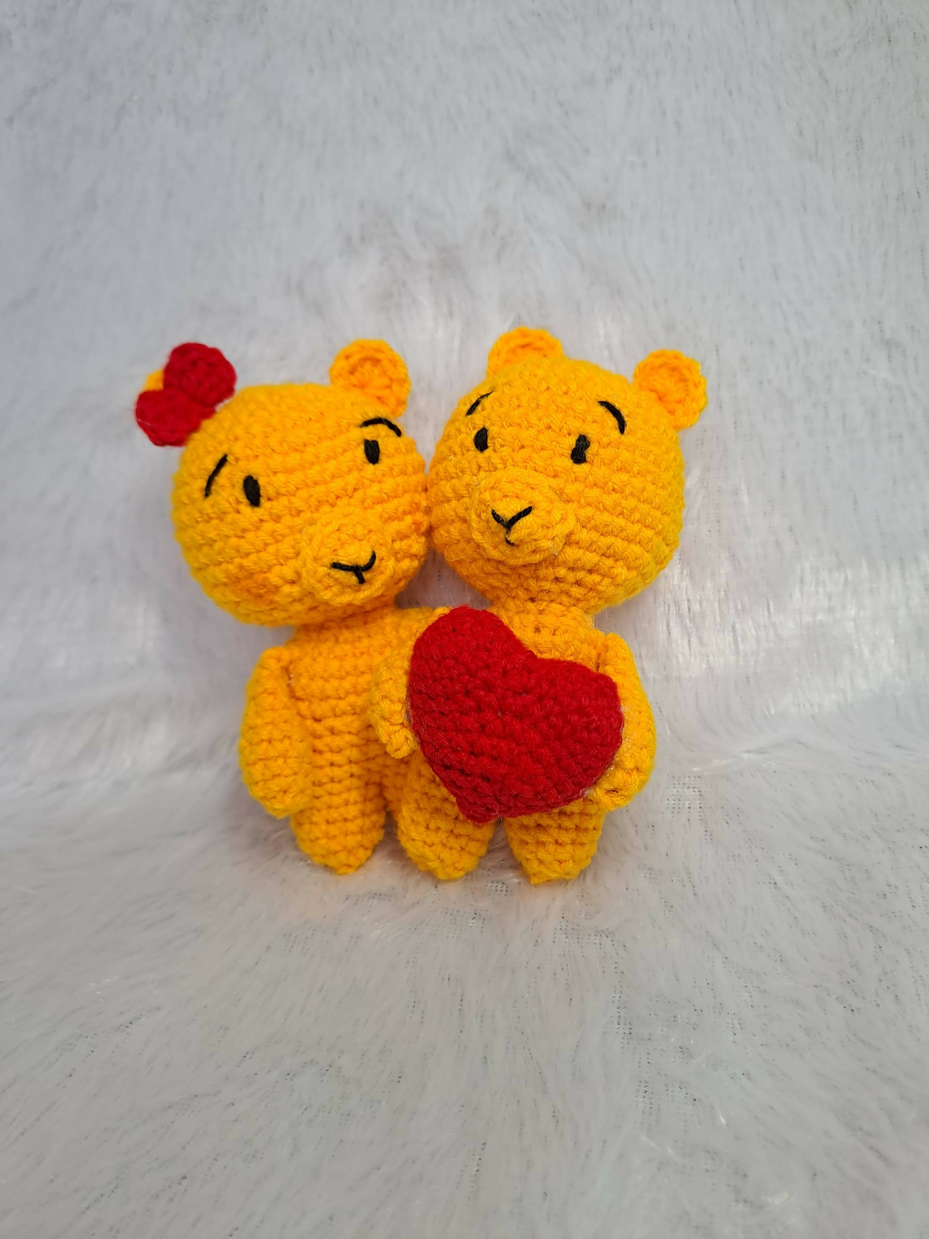 Crochet Handmade Cute Couple of Pooh 