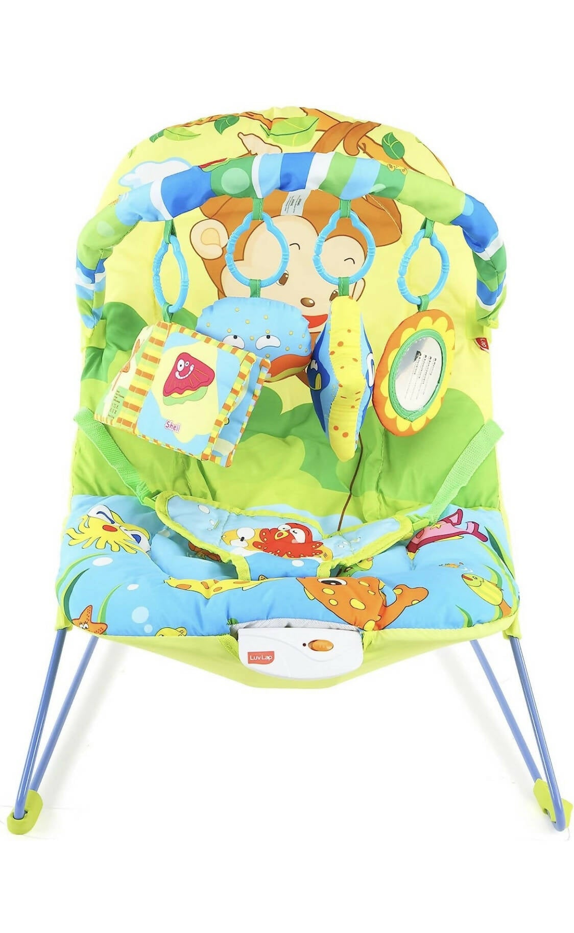 LUVLAP Go Fishing Baby Bouncer with Soothing Vibration and Music (Multi Color) - PyaraBaby