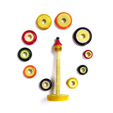 Wooden Stacking Rings With Joker Head - 10 Rings - Develop Hand-Eye Coordination & Fine Motor Skills - PyaraBaby