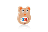 The wooden teddy rattle and teether, multi-functional baby toy designed to engage and soothe infants during their early developmental stages - PyaraBaby