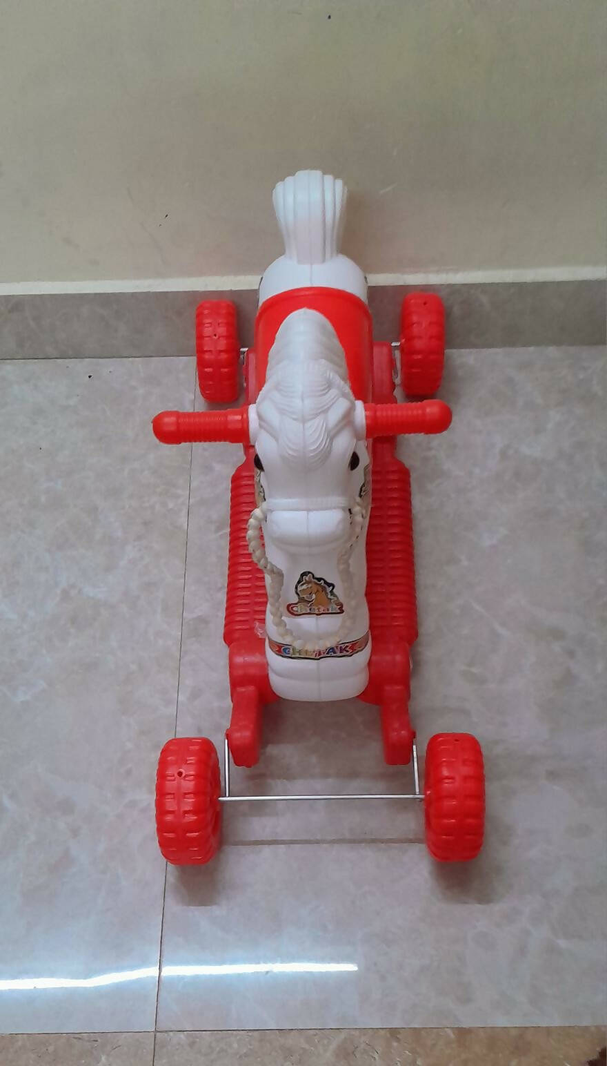 Rocking Horse - White and Red - PyaraBaby