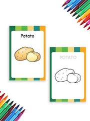 ILEARNNGROW Fruits - Vegetable Flash Cards, educational, preschool, kindergarten, fruit identification, vegetable identification - PyaraBaby