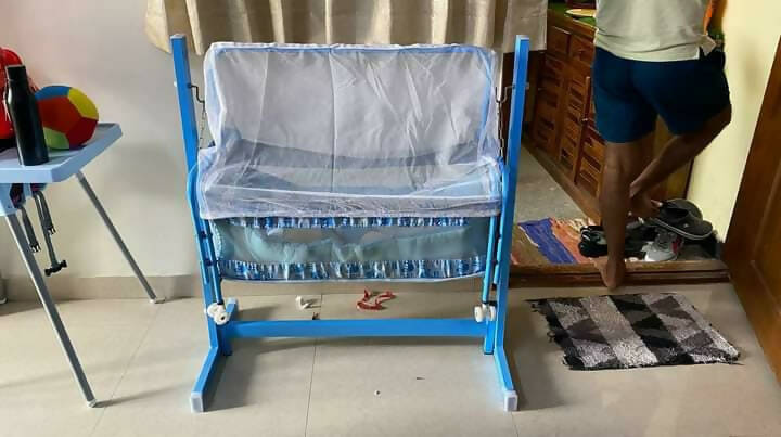 RISING STAR Cradle for Baby with Mosquito Net and Sleeping Set - PyaraBaby