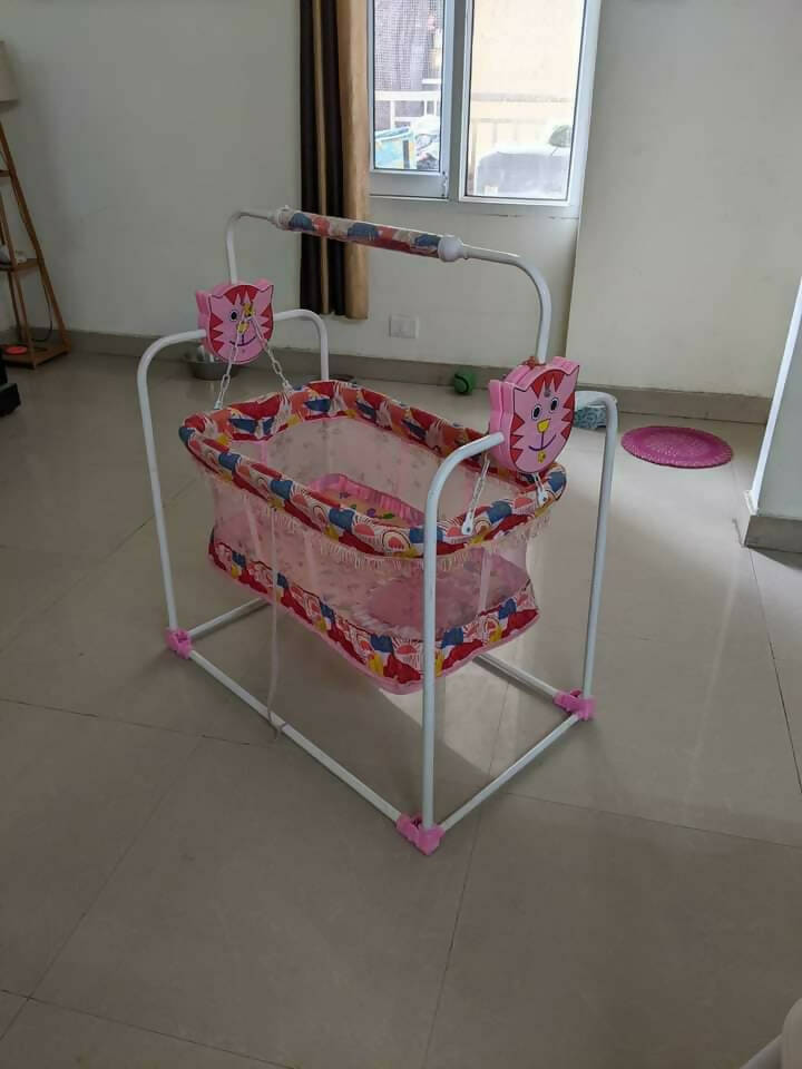 Manual Cradle for Baby - Pink - PyaraBaby