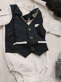 HAPPINESS Romper suit with bow - PyaraBaby