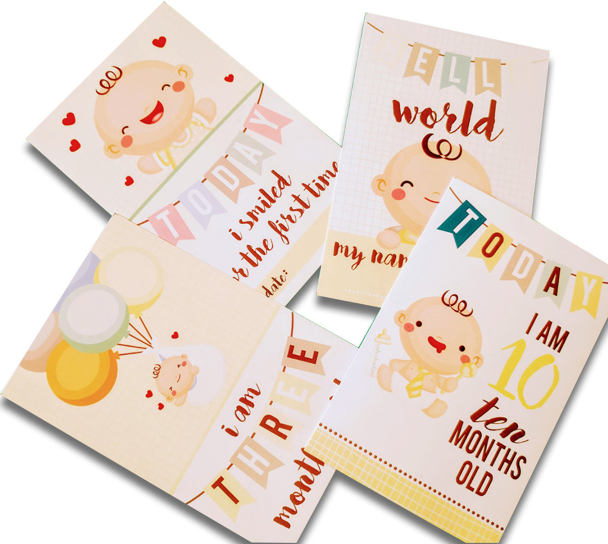 Baby Milestones Flashcards -Pack of 24 - PyaraBaby