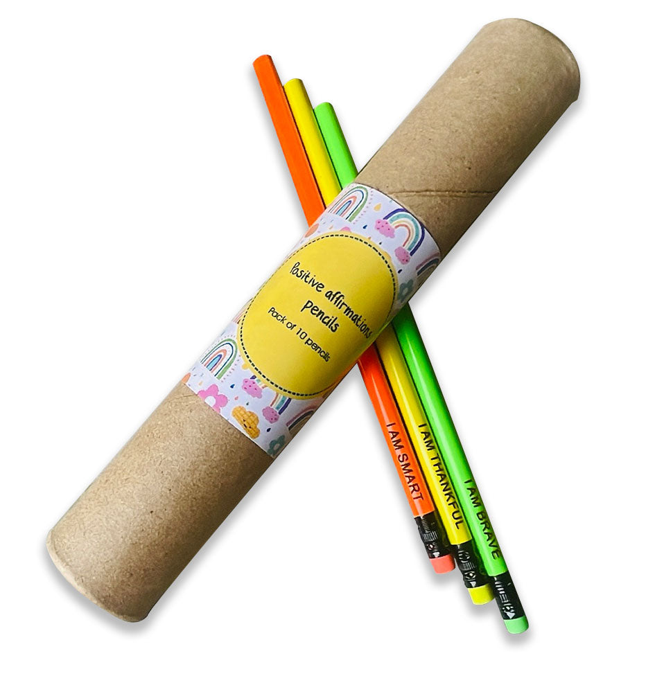 Positive affirmations pencils- Pack of 10 - PyaraBaby