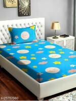 Abstract Cotton 1 Single Bedsheet With 1 Pillow Covers - PyaraBaby