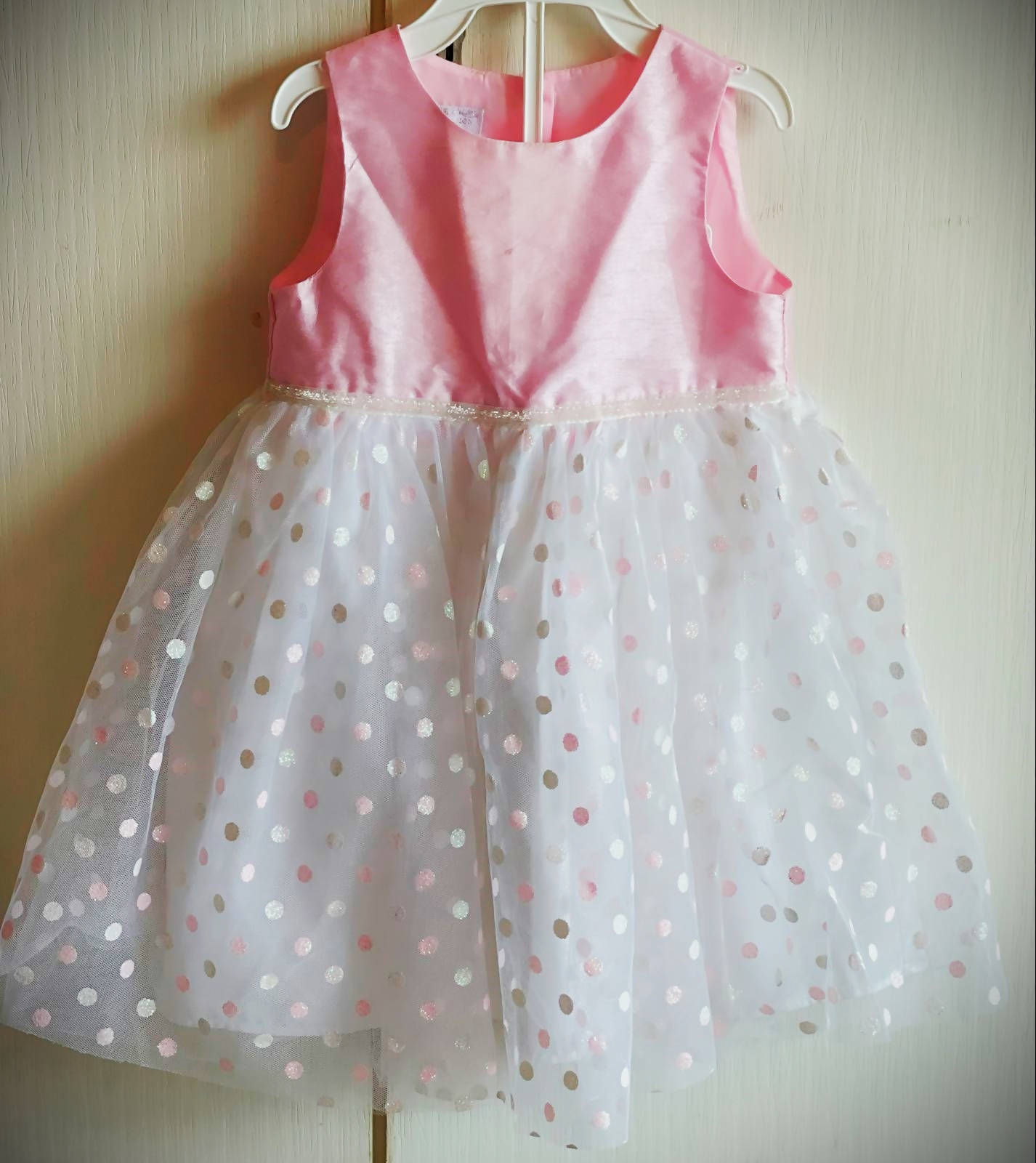 Beautiful Pink n shimmer Kids Frock Design - PyaraBaby