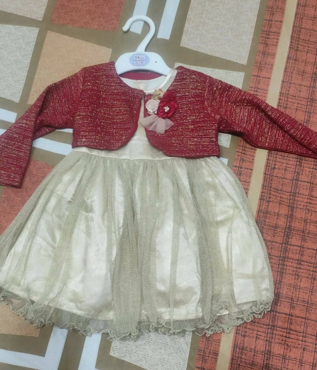 Rare Editions Toddler Girls Knit Coat with Buffalo Check Dress Set - Macy's