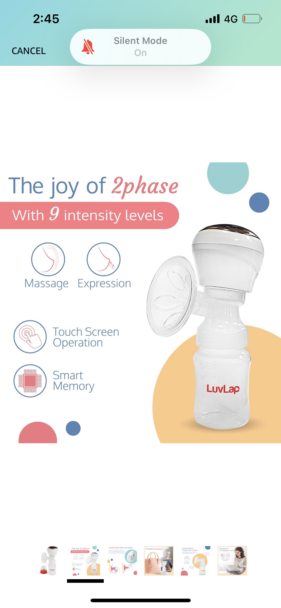 LuvLap Manual Breast Pump, 3 Level Suction Adjustment, Soft & Gentle, BPA  Free