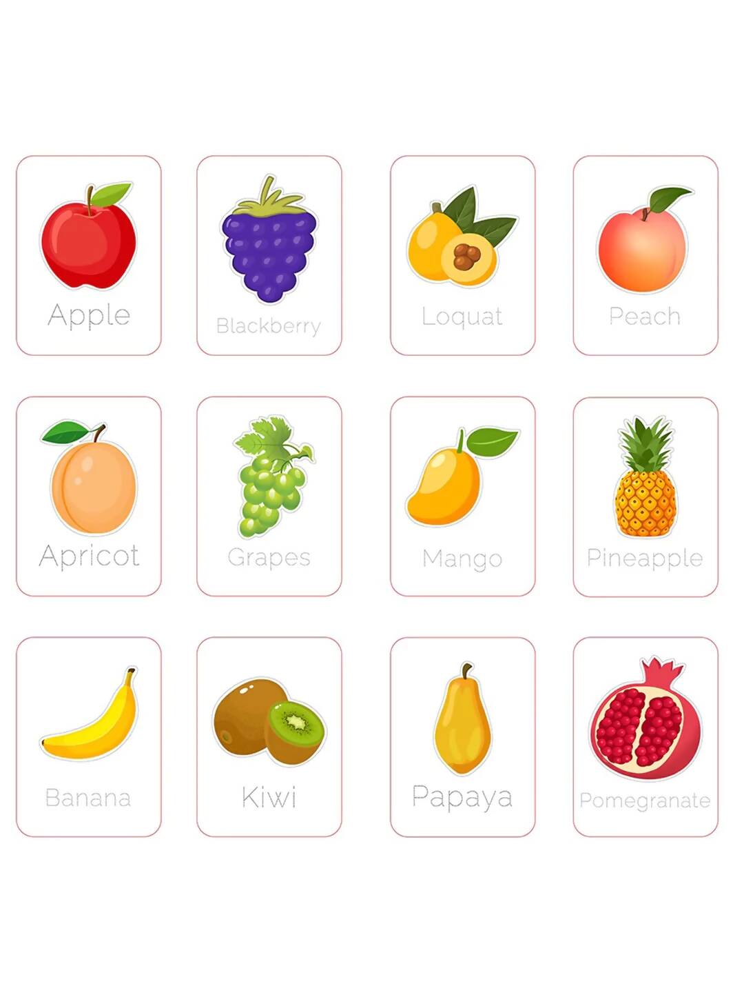 ILEARNNGROW Fruits - Vegetable Flash Cards, educational, preschool, kindergarten, fruit identification, vegetable identification - PyaraBaby