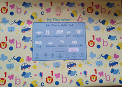 MY TINY WEAR 14 Pieces New Born Baby Gift Set for Boys and Girls (0-3 Months, Blue) - PyaraBaby