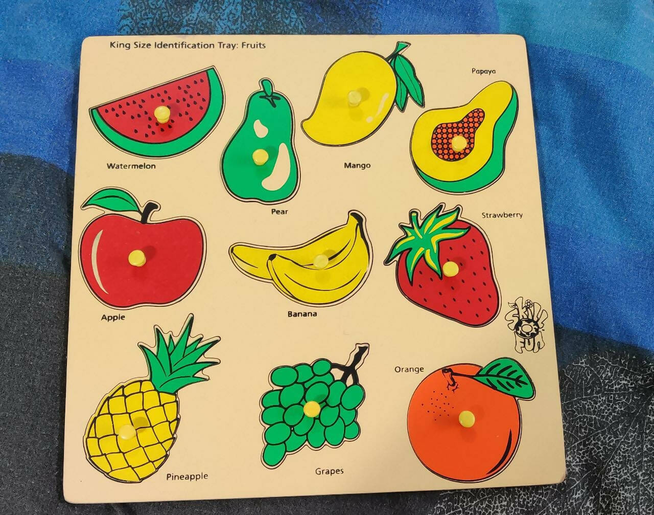 Woooden Fruits Learning Board Set - PyaraBaby