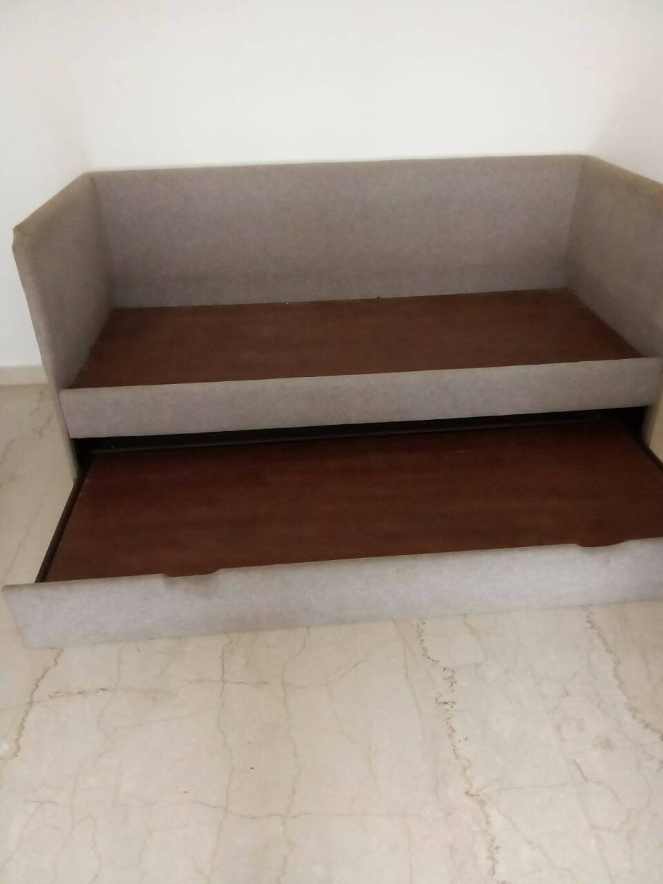 Beige Bed with Pull Out to be Picked up from BKC, Dimensions:185 Width×83 Height×82Depth cm - PyaraBaby