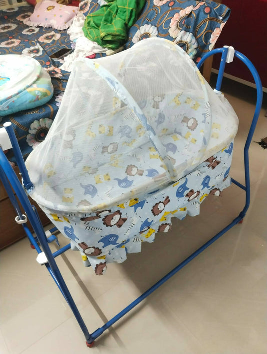 APPLE Baby Cradle for Baby - Blue - PyaraBaby