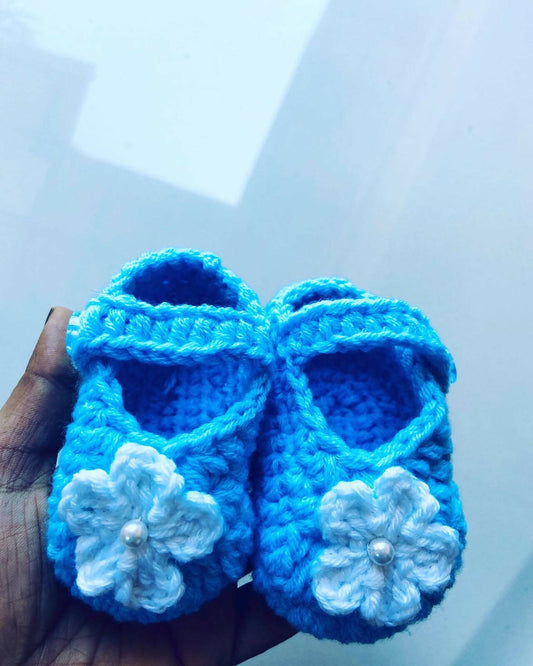 Handmade Customized Crochet Shoes for Baby Girl - PyaraBaby