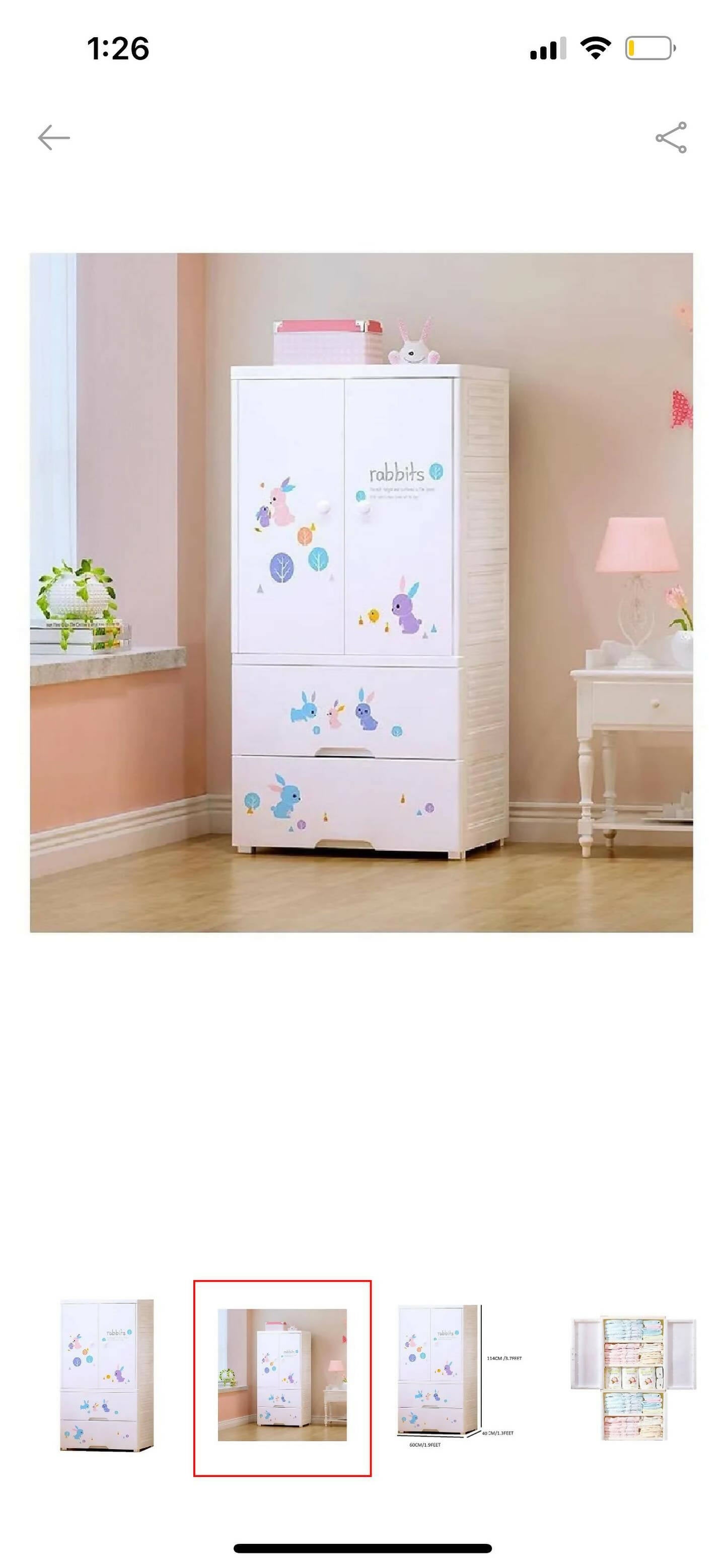 THE TICKLE TOE Cupboard- White - PyaraBaby