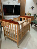 BABYHUG Hamilton Crib/Cot for Baby with Mattress, Dimensions: L117×W68×H89 cm - PyaraBaby