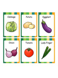 ILEARNNGROW Vegetable Flash Cards for kids learning, flashcards, kindergarten, crafts, worksheets, vocabulary - PyaraBaby