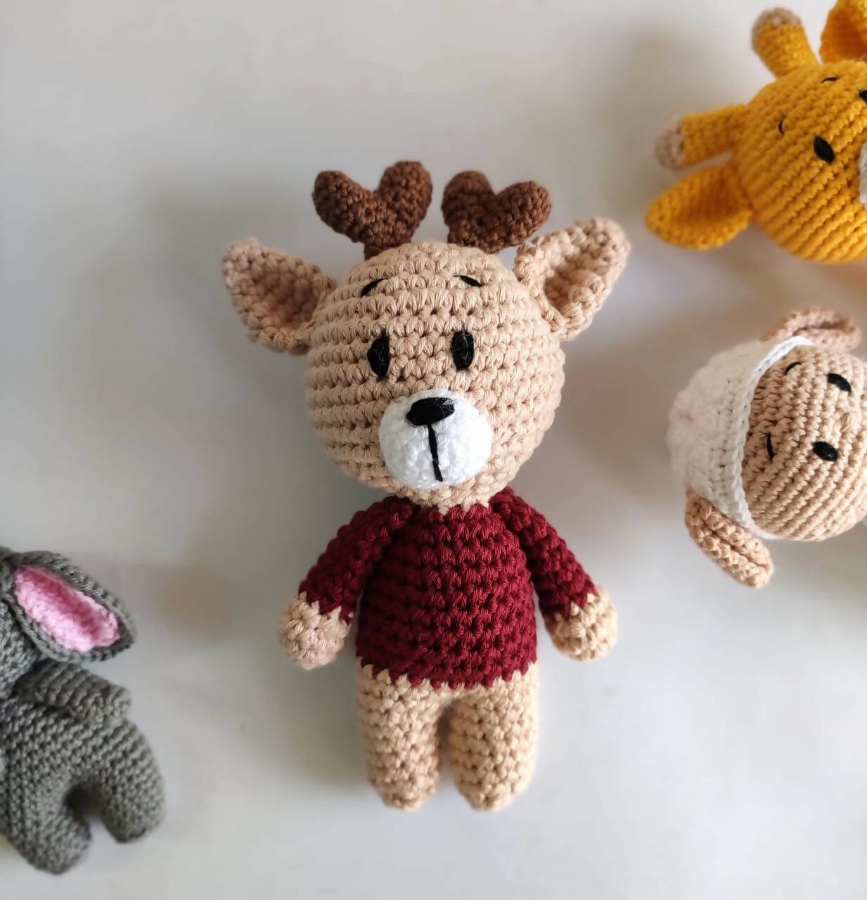 Amigurumi Reindeer made with Soft Cotton Yarn - PyaraBaby