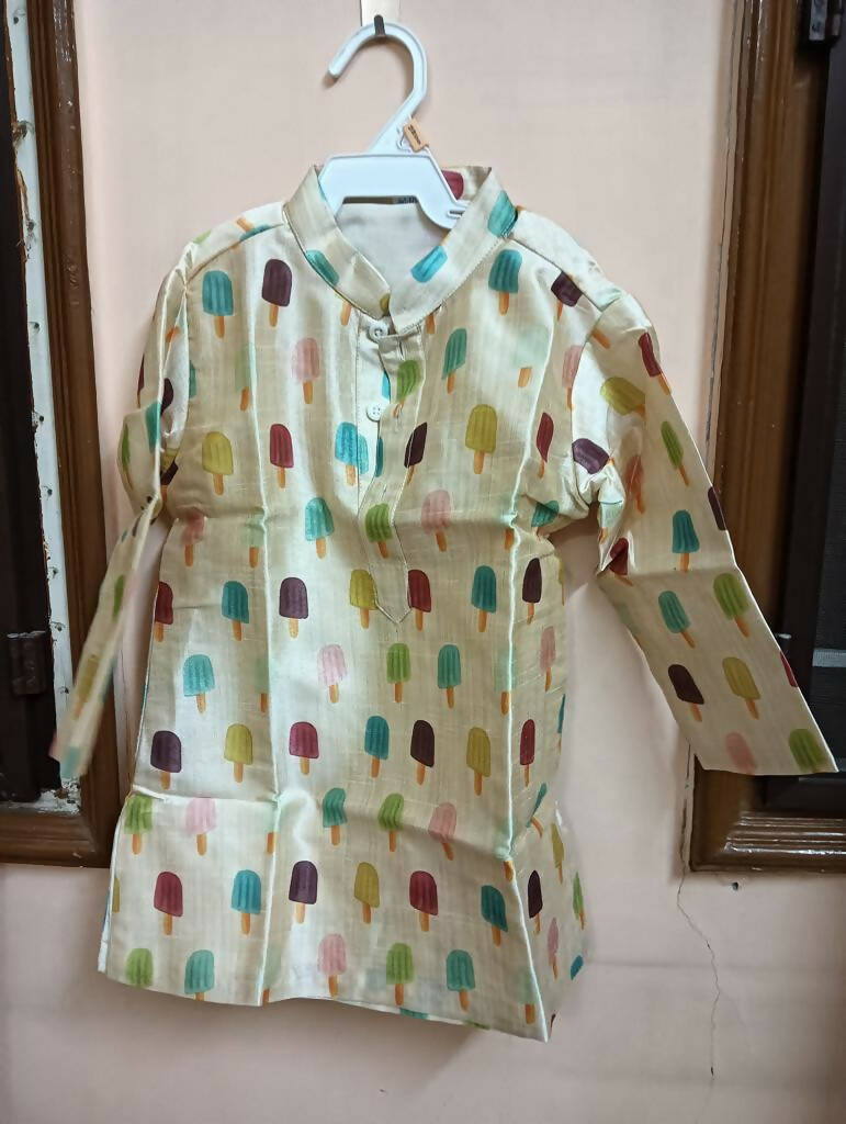 LITTLE HATCHLINGS Ice-cream Print Kurta - PyaraBaby