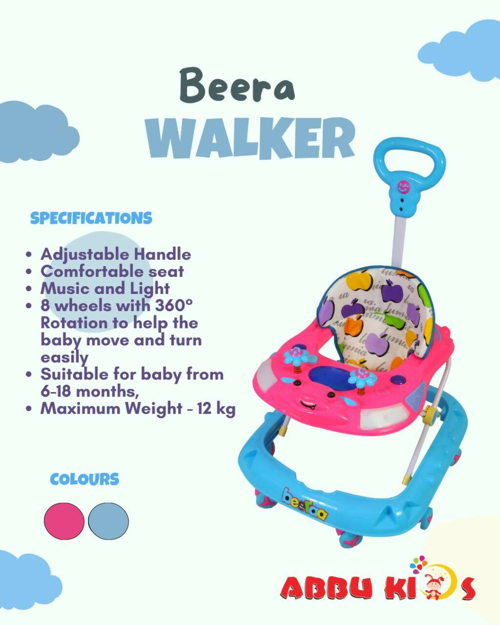 ABBU KIDS Walker For Baby - PyaraBaby