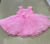 1st Birthday Beautiful and Stylish Pink Frock for Baby Girl - PyaraBaby