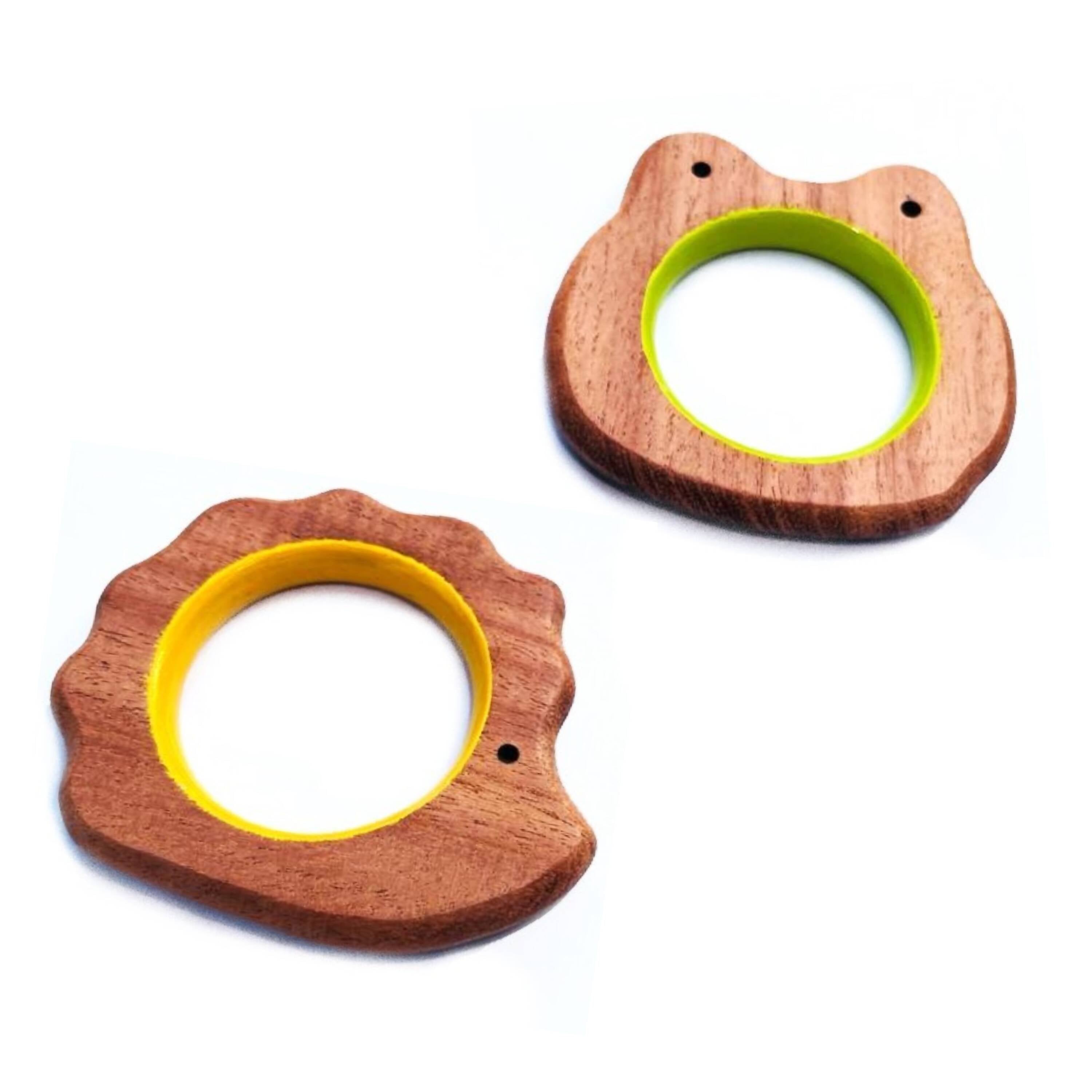 Make teething fun with Babycov's Cute Frog and Porcupine Neem Wood Teethers - natural comfort for safe and playful chewing!