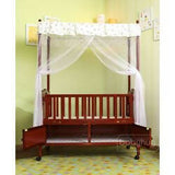 BABYHUG Windsor 2 in 1 Wooden Baby Cot With Cradle & Storage Space, Dimensions: 114.5×70.5×28 cm - PyaraBaby